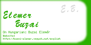 elemer buzai business card